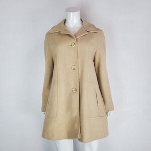 Vintage 60's Herman Kay Tan Wool Car Coat